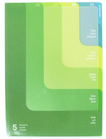 Midori 5 pocket clear holder Two-way design