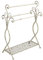 Handtuchhalter „Villa Shabby Chic“ – Freistehender Eisen-Handtuchständer Weiß Vintage – 98 cm hoch, 74 cm breit, 33 cm tief – Nostalgisches Bad-Accessoire aja006 Palazzo Exklusiv