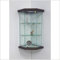 Glashängevitrine zur Wand Winkel VM502T-TR (Holz dunkel Nussbaum Farbe)