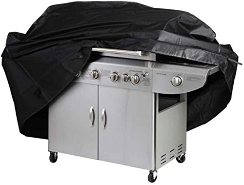 Yontree Grill Abdeckhaube, Grillabdeckung Wasserdicht BBQ Cover Schutzhuelle Haube Grill Abdeckplane Gasgrill-Abdeckung Schwarz 145 x 61 x 117 cm (L)