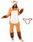 corimori (Faye der Fuchs Damen & Herren Onesie Jumpsuit Kostüm Gr. 160-170cm, Orange-Braun