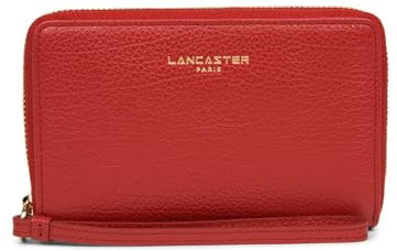Lancaster | Dune - Portefeuille Cuir de Vachette Grainé Rouge