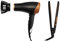 Remington Hair Care Gift Set - Ceramic Hair Straighteners and 2000 W Ionic Hair Dryer with Concentrator D3012GP, Black/Bronze
