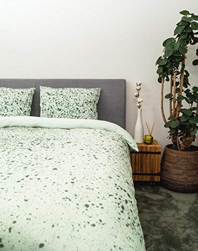 Kayori Tomi Bettwäsche Satin Baumwolle 135 x 200cm+80x80 Farbe Grün Green