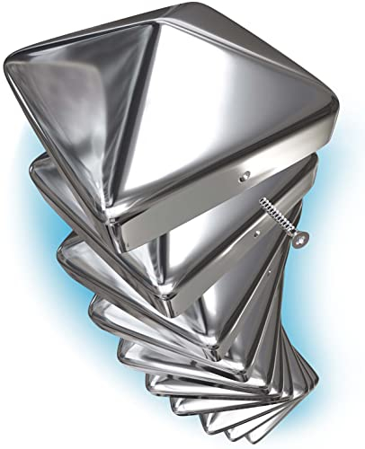 TOOLCORE® 10x Pfostenkappen 10x10cm Edelstahl [Perfekter Schutz] inkl. Edelstahl Schrauben - Rostfreie Abdeckkappen für Zaunpfosten Kappen für Holzpfosten, massive Pfostenabdeckung…
