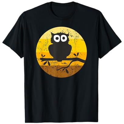 Schlaflose Eule Comic Vollmond Nachteule Schlaf T-Shirt