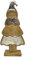 DARO DEKO Holz Tannenbaum mit Standfuss Natur braun Silber 28cm