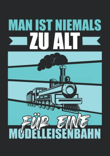 Notizbuch A4 dotted, gepunktet, punktiert mit Softcover Design: Modellbau Eisenbahn Modelleisenbahn Spruch Witz Modellbauer: 120 dotted (Punktgitter) DIN A4 Seiten