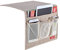 Zafit Nachttisch-Caddy, Leinen, 4 Taschen, Organizer für Zeitschriften, Fernbedienungen, Telefon (Beige, klassische 4 Taschen)
