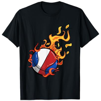 Trikot Frankreich Basketball Frankreich Flagge Basketball T-Shirt