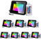 Izrielar 8er 50W Farbwechsel RGB Strahler, Bunt Dimmbar Fluter Scheinwerfer, Memoryfunktion, 16 Farben 4 Modi,DIY-Farben, IP66 Wasserdicht Außenstrahler für Aussen Innen Baum Party, Kein Stecker