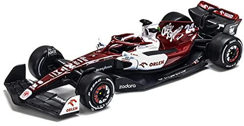 JODIYAAH Bburago 1:43 2022 Alfa Romeo F1 Racing Team C42 #24 Guanyu Zhou Lega Auto Diecast Modello di Auto Collezione di Giocattoli (F1 C42 #24)