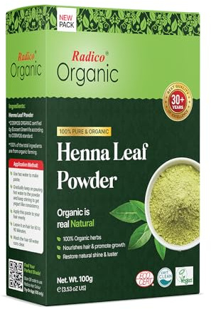 Radico ORGANIC HENNA Rot 100% Natural BIO Organic Haarfarbe 100g