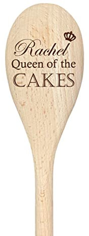60 Second Makeover Limited Personalised Queen of The Cakes Spoon Funny Wooden Spoon Baking Gift