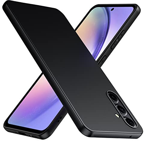 TesRank Samsung Galaxy A54 5G Hülle, Matte Oberfläche Soft Hüllen [Ultra Dünn] [Kratzfest] TPU Schutzhülle Case Weiche Handyhülle für Samsung Galaxy A54 5G-Schwarz