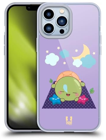 Head Case Designs Schlaf Kawaii Schildkröte Soft Gel Handyhülle Hülle kompatibel mit Apple iPhone 13 Pro Max