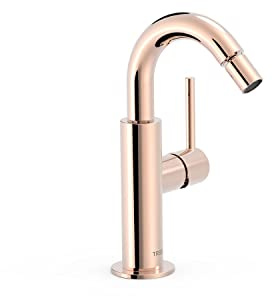 Tres 26222402OP Study Exclusive Grifo Monomando con Maneta Lateral para Bidé Oro Rosa 24K