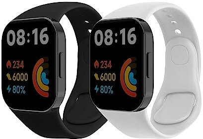 kwmobile Pulsera Compatible con Xiaomi Redmi Mi Watch Lite 3 / Redmi Watch 3 Correa - 2X Correas de Silicona Flexible - Tamaño Ajustable
