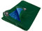 Telo Telone Occhiellato 100 gr Impermeabile Bicolore Con Occhielli In Metallo Tessuto Rinforzato Protettivo Resistente UV Antistrappo Per Legno Barche Mobili Giardino Piscina Verde Azzurro (2 x 3 M)