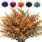 RECUTMS Artificial Flowers for Outdoors Artificial Fall Flowers for Outdoors UV Resistant Artificial Plants Outdoor Artificial Flowers for Outdoors in Pots(Salmon)
