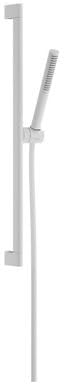 hansgrohe Pulsify S - Duschset mit Duschkopf wassersparend (EcoSmart, PowderRain-Strahl), Duschschlauch (1,60 m) und Duschstange (0,65 m), Mattweiß, 24372700