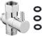 3 Voies Douche G1/2 Vanne de Commutation en Laiton, 3 Voies Soupape, Robinet Wc 3 Voies, Laiton Massif G1/2 Douchette Composants de Douche, Inverseur Douche, Douchette Adaptateur