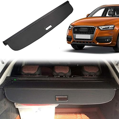 NALSA Ausziehbar Kofferraumabdeckung Rollo Für Audi Q3 2010 2011 2012 2013 2014 2015, Laderaumabdeckung Kofferraum Gepäck Sicherheitsabdeckung Schutz Abdeckung Auto Zubehör