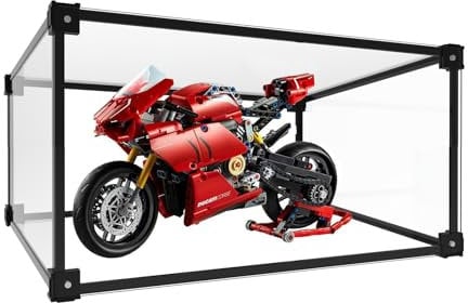 Acryl Vitrine Schaukasten, Transparent Stapelbar Vitrine, Sammlervitrine Box Staubdicht Selbstaufbau mit Tür Für Spielzeug Figuren Modellautos Sammelfiguren Sammlung (40x20x25cm)