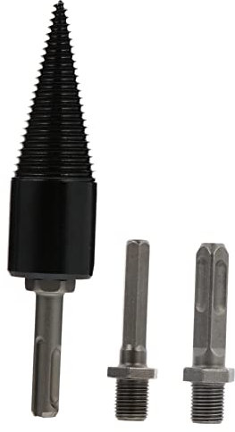 OFFSCH 1 Set trapano per spaccare il legno punta da trapano a cono trapano per legna da ardere in acciaio al carbonio punta da trapano a spacco punta da trapano per legno