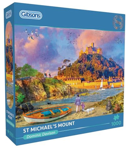 St. Michael's Mount 1000 Teile Puzzle | Küstenpuzzle | Nachhaltiges Puzzle für Erwachsene | 100% recyceltes Premium-Karton | Tolles Geschenk für Erwachsene | Gibsons Games