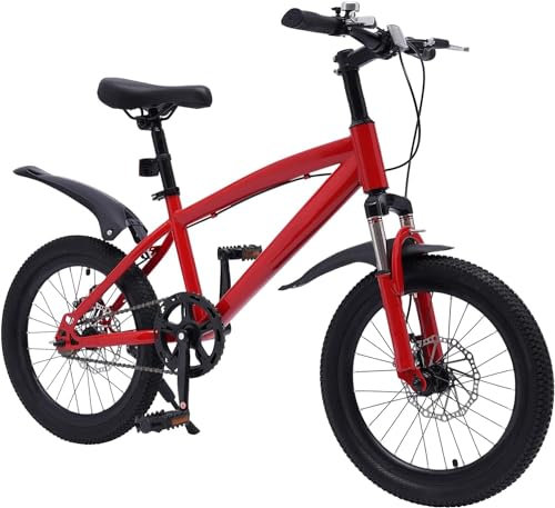Kcolic 18 Zoll Kinderfahrrad, Mountainbike, Vorder Und Hinterradbremse, Geeignet Für Kinder Mit Einer Körpergröße Von 1,25 Bis 1,40 M, Kinderfahrrad, MTB-Mountainbike C,18in