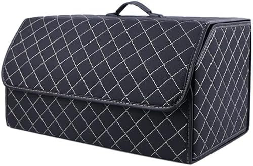SFNDM Luxus-PU-Leder Aufbewahrungstasche Organizer Wasserdicht Faltbar Kofferraum-Tasche für City Accord Fit/Jazz CRZ Kofferraum Organizer,C/Blackbeige