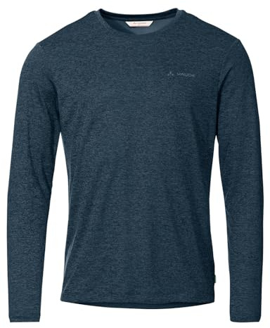 VAUDE Herren Langarmshirt Essential LS T-Shirt, schnelltrocknend und pflegeleicht, atmungsaktiv, Dark sea Uni, 4XL