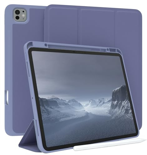 EAZY CASE - Custodia protettiva con supporto per stilo per iPad Pro 13 (2024) Custodia Copertura per tablet Touchpen Smartcase staccabile Pieghevole Auto Sleep Wake Up in Blu Ghiaccio