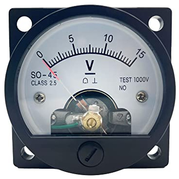 LEPEVNEY Analoges Messgerät, Voltmeter, Messgerät, SO-45, Rundstrommessung, Amperemeter, DC 15 V