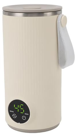 Tragbarer Flaschenwärmer & Mixer, Schnelle und Sogar Heizformel, 55 ℃ Babyflaschenwärmer für Muttermilch & Formel, Durchlaufdicht, Genaue Temperaturkontrolle, Warm Halten