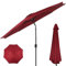 ZealWe Garden Parasol 3m Umbrella Outdoor Sun Shade with Tilt Crank Handle and 8 Ribs for Patio Beach Pool Lawn Backyard Deck, Red