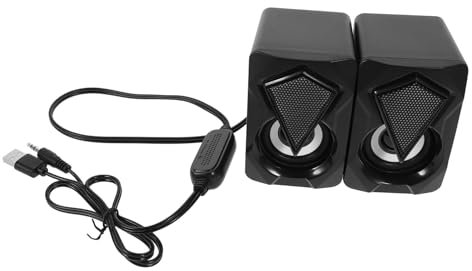CAXUSD 2pcs Usb-powered Laptop Speakers Desktop Speakers for Led Subwoofer Mini Computer