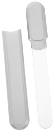 Nano Glasnagelfeile mit Griff, Silber, Feine Textur, Sanft