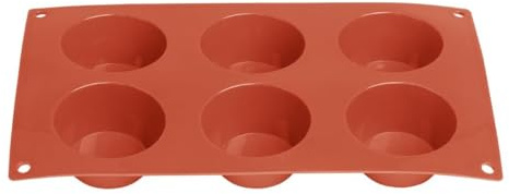 Vogue Silicone Round Mould - 6 Cup | Flexible silicone construction provides easy food release and reliable everyday performance for commercial kitchens.