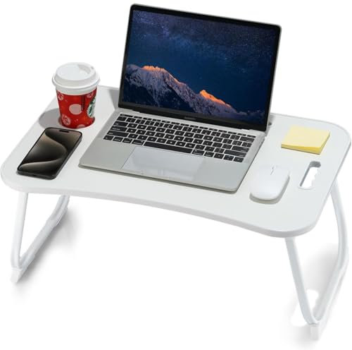 DECODEKO Mesa Plegable Compacta, Playa y Camping, Ideal para Portátil, Ordenador y Libros, Mesa Cama, Soporte Movil Mesa, Laptop Stand, Atril para Libros