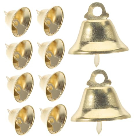 Artibetter 10stücke Goldene Glöckchen Aus Metall Weihnachtsbaum Anhänger DIY Bastelzubehör Für Festliche Dekorationen Und Geschenke