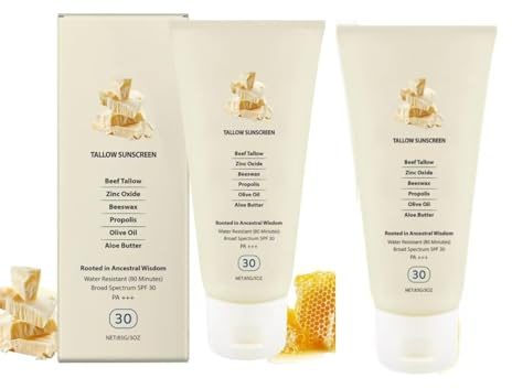 Rindertalg-Sonnenschutz LSF 30, Bio-Rindertalg aus Weidehaltung mit Zinkoxid, feuchtigkeitsspendend, riffverträglich, nicht fettend, wasserfest, für alle Hauttypen geeignet