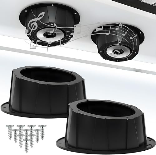 Dubbs Hardware Universal Angled 6.5″ Speaker Enclosure Pods – Pre-Drilled PP Boxes with Sealed Gasket & Mounting Hardware – Ideal for UTV, ATV, Boat, Car, Trailer (Pair, Black)