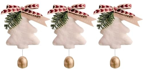 Flaroey Christmas Tree Pendant Happy New Year Bell Pendant Merry Christmas Home Decorations Christmas Ornaments Couple Gifts C