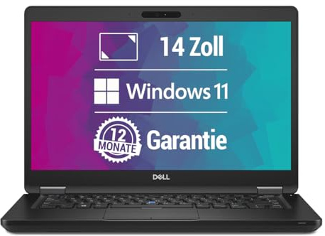 Dell Latitude 5490 14 Zoll Full HD Laptop Intel Core i5-8350U@ bis zu 3,6 GHz 16 GB 512 GB SSD mit Windows 11 Pro & GRATIS Antiviren-Software HDMI inkl. 12 Monate Garantie (Generalüberholt)