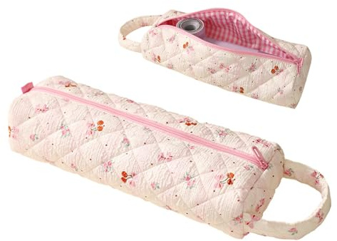 KASESSS Hellrosa Reisetasche für Haartrockner, GläTteisen, Tragbare Tasche für Lockenstab, Leicht Reise Tasche für HaarstylinggeräTe, Kosmetiktasche Haartrockner Airwrap Tasche, Reiseorganizer