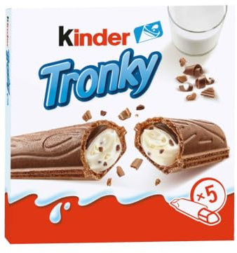 Kinder Tronky Waffelriegel 5er Pack – Knusprige Waffel mit Milch-Haselnuss-Creme & Milchschokolade | MHD 11/2025 überschritten