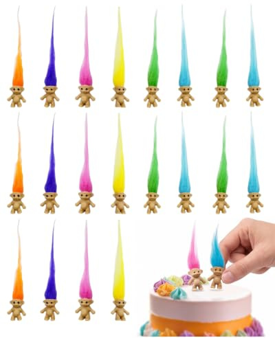 GONZTEL 20 Stück Plüsch-Puppen, Zufällig Gleichmäßig Verteilte Bunte Farben, Sichere Mini-Sammelobjekte
