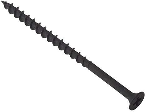 Bargainscrews Lot de 1000 vis à gros filetage pour placoplâtre Noir 3,5 x 45 mm noir